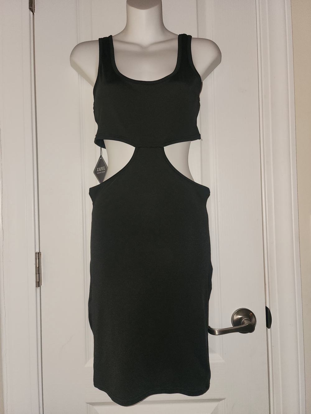 Zaful Black Cutout Tank Mini Dress